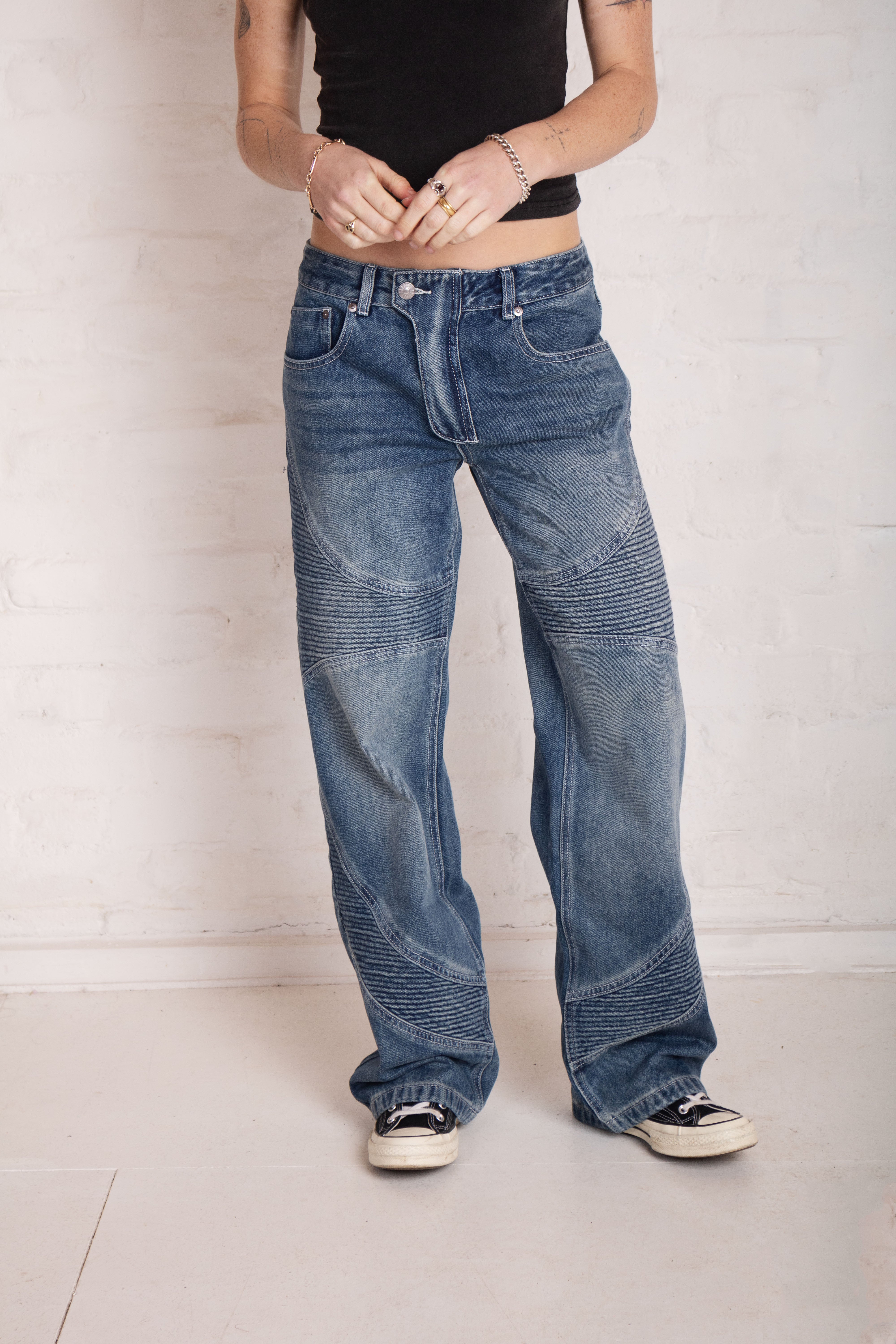 Auto Low Rise Dad Jeans