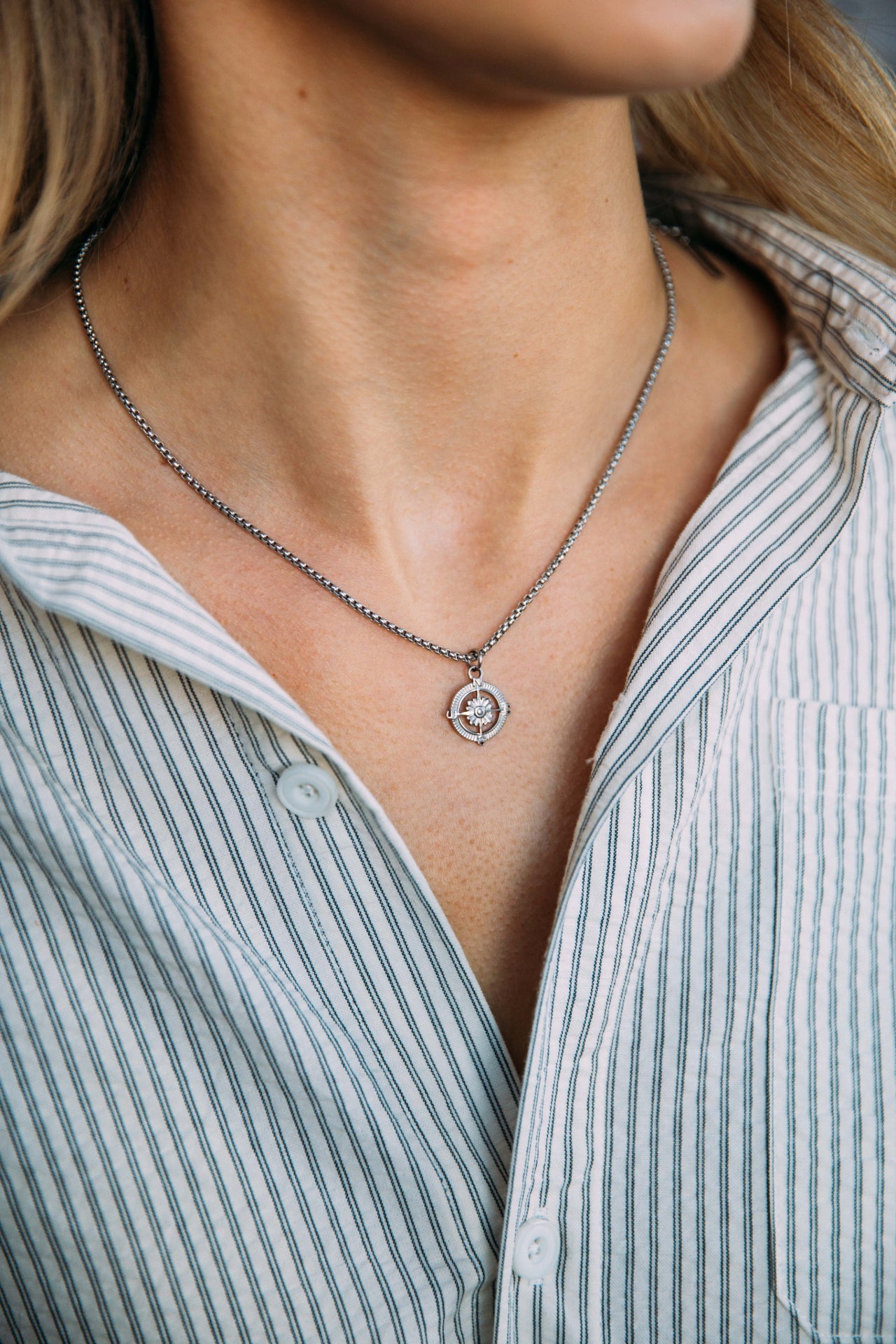 Axel Necklace, Silver 3 Axel Necklace, Silver