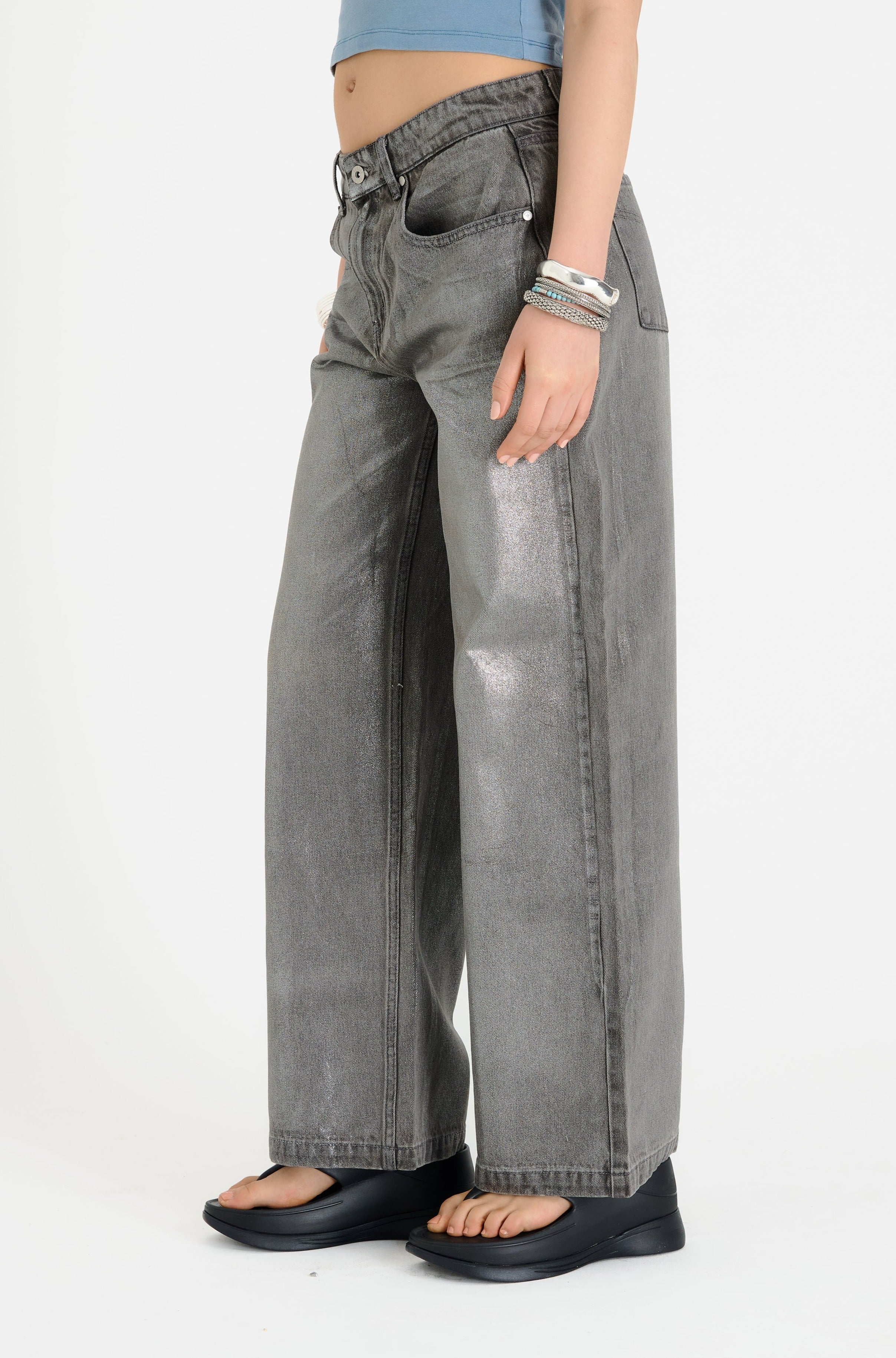 Glimmer Foiled Release Jeans 4 Glimmer Foiled Release Jeans