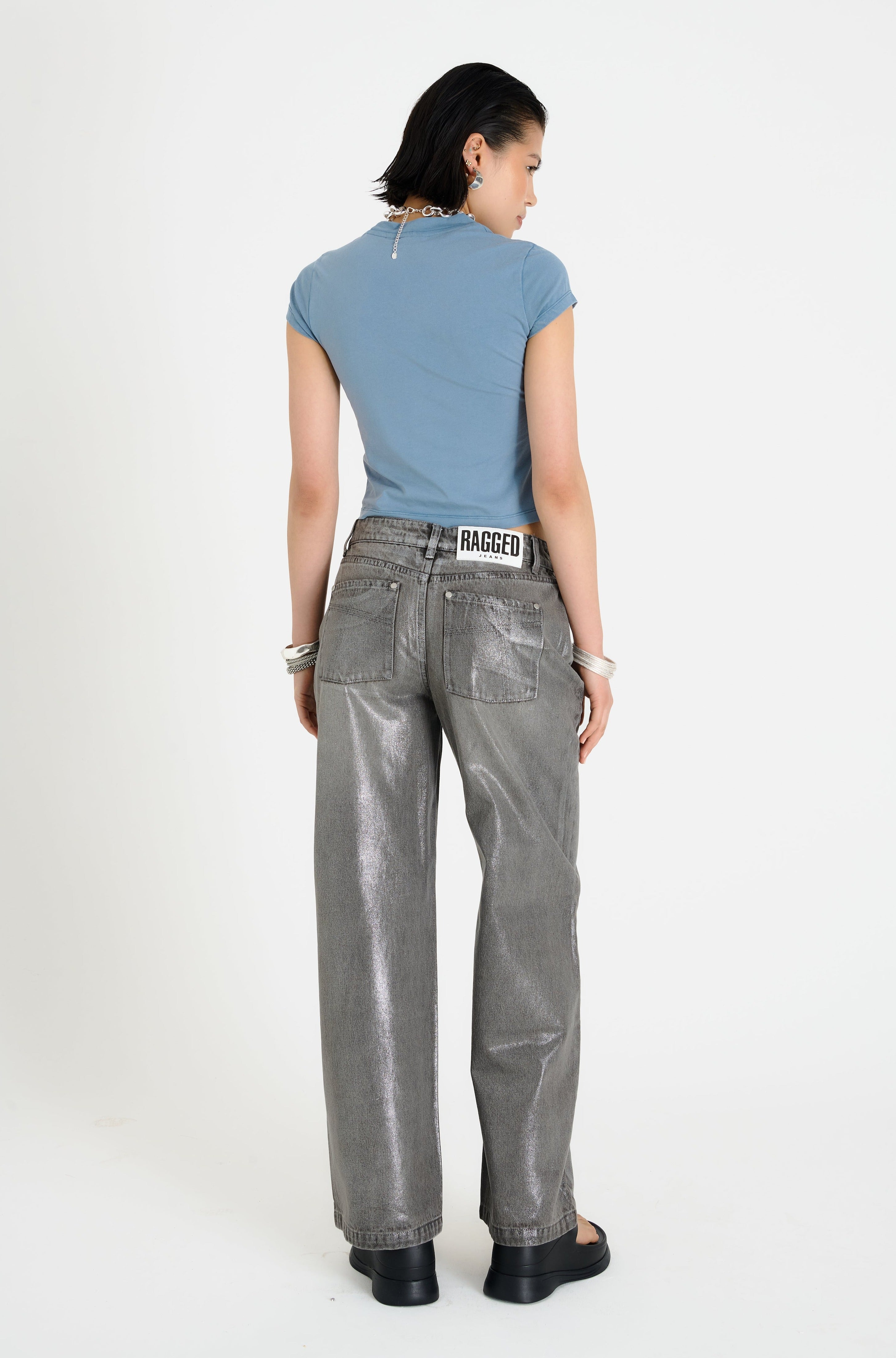 Glimmer Foiled Release Jeans 7 Glimmer Foiled Release Jeans