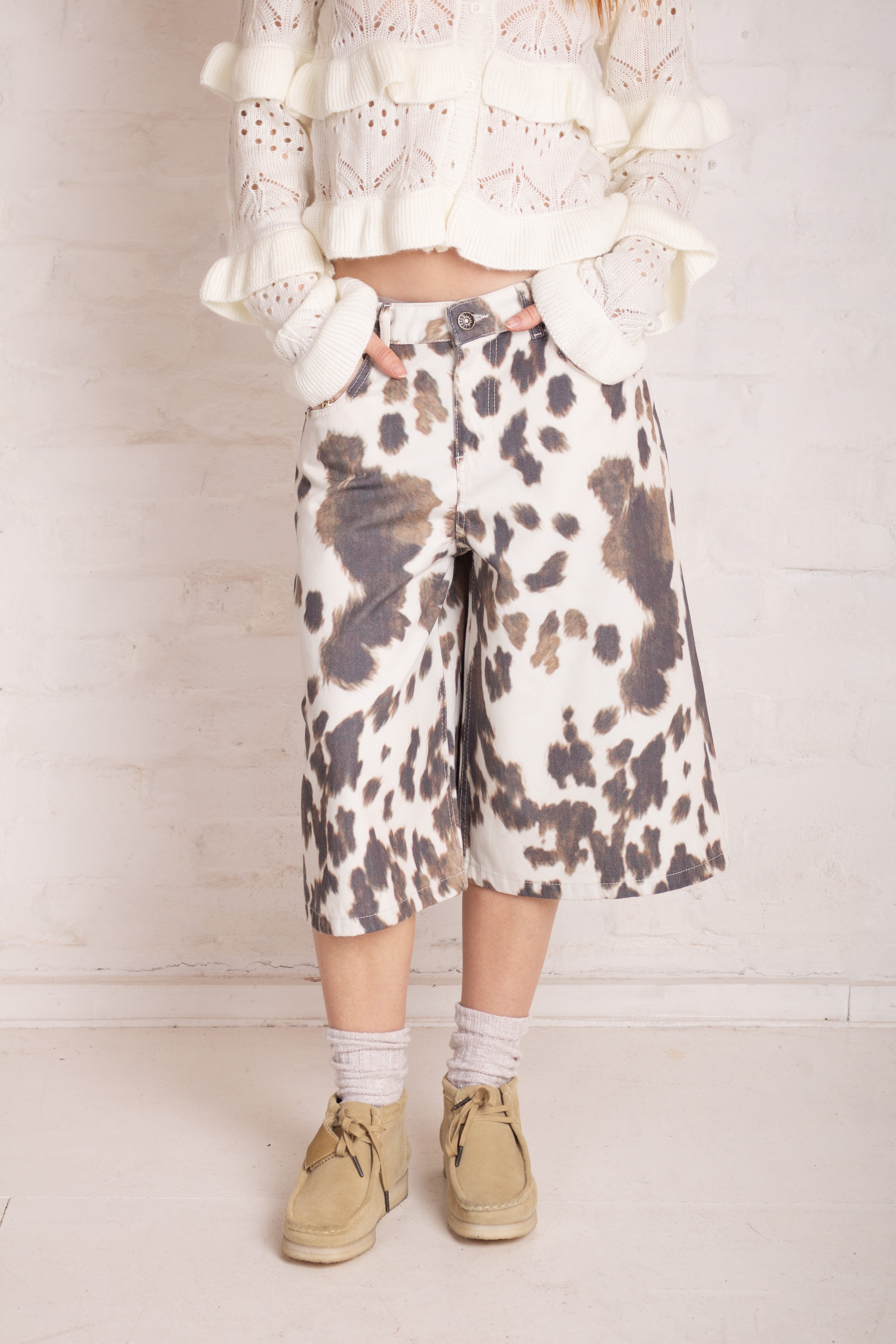 Hide Cow Print Release Jorts