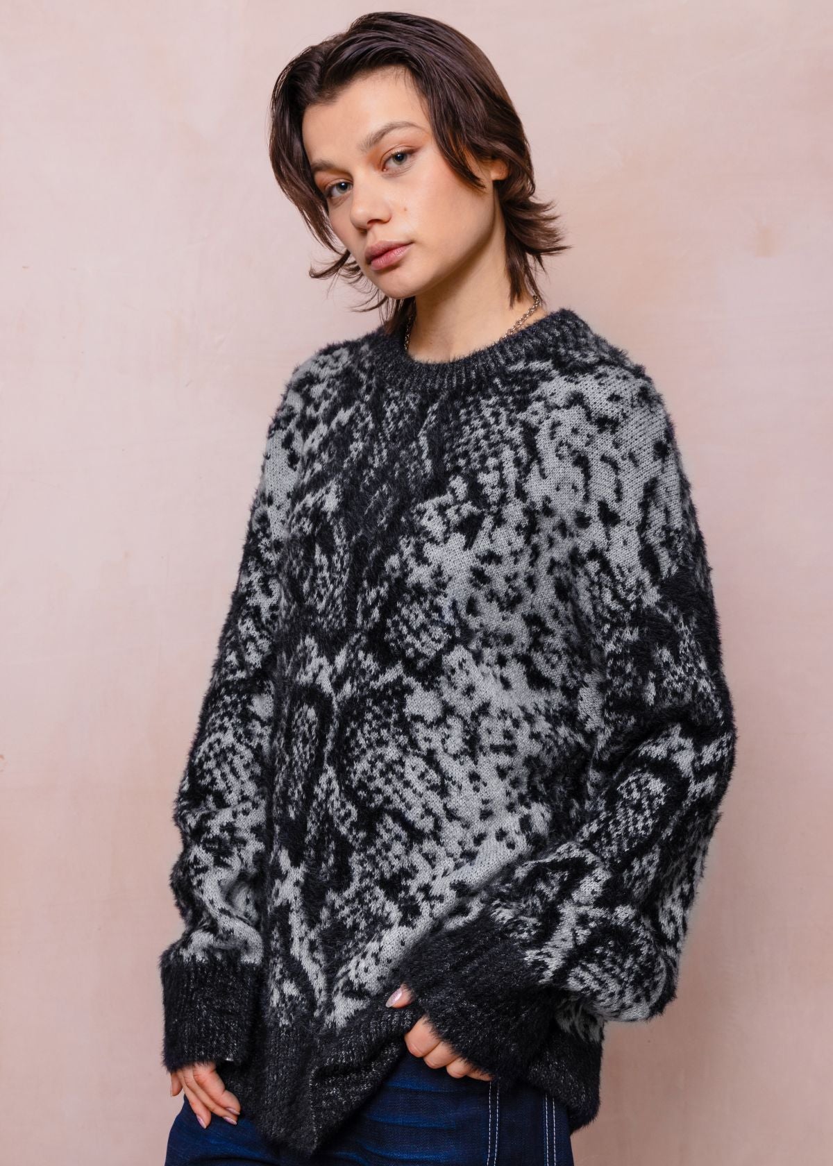 Vile Snake Print Knit Jumper