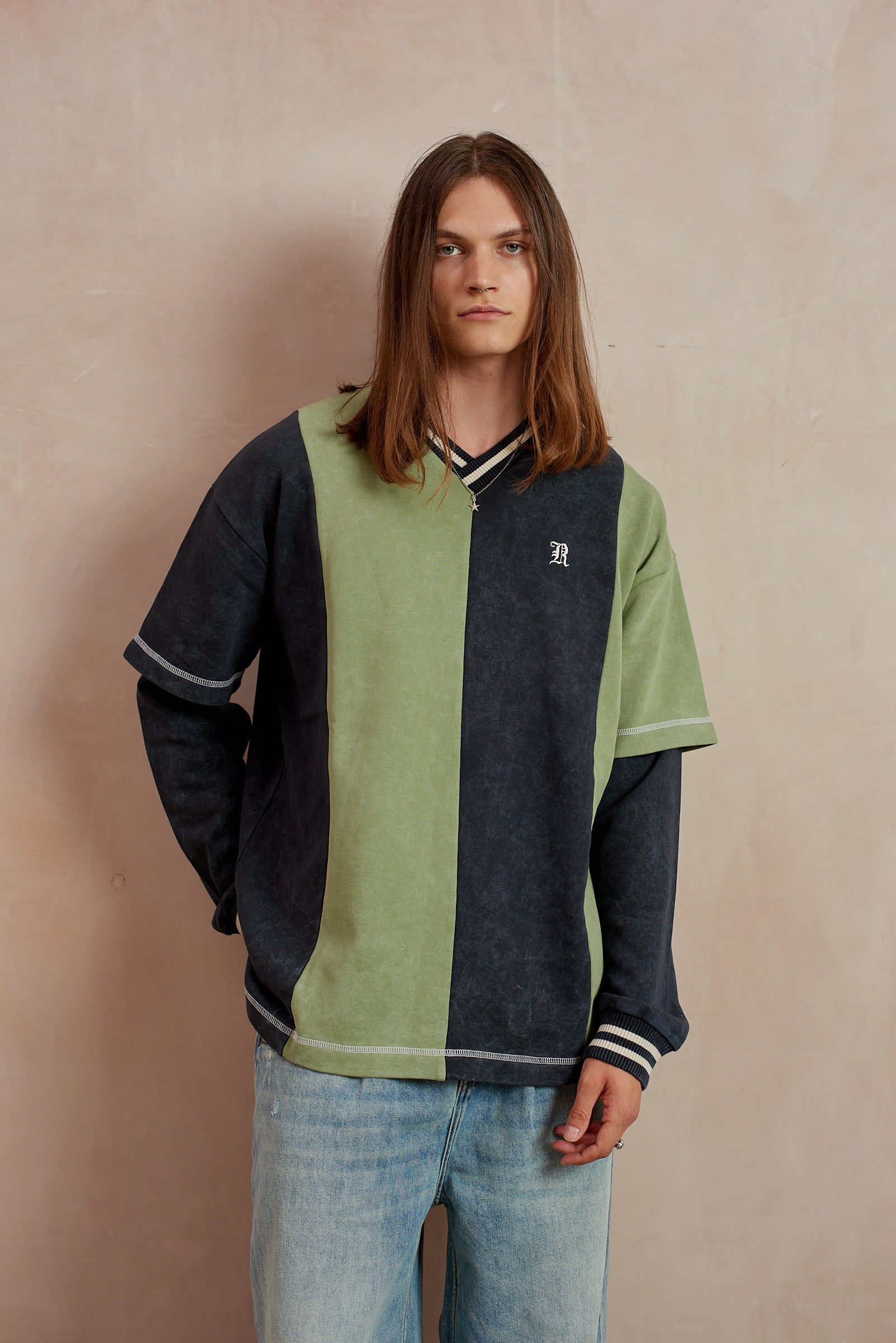 Jock Double Layer Stripe Sweat