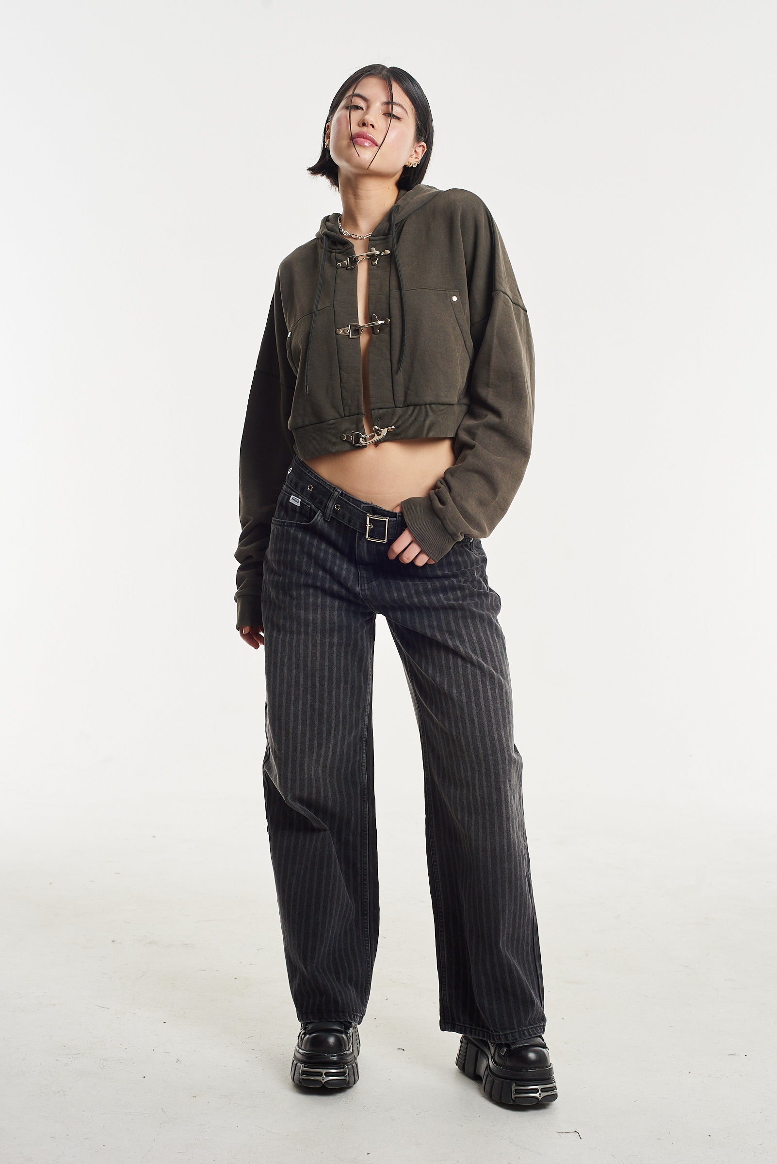 Mobster Charcoal Pinstripe Release Jeans