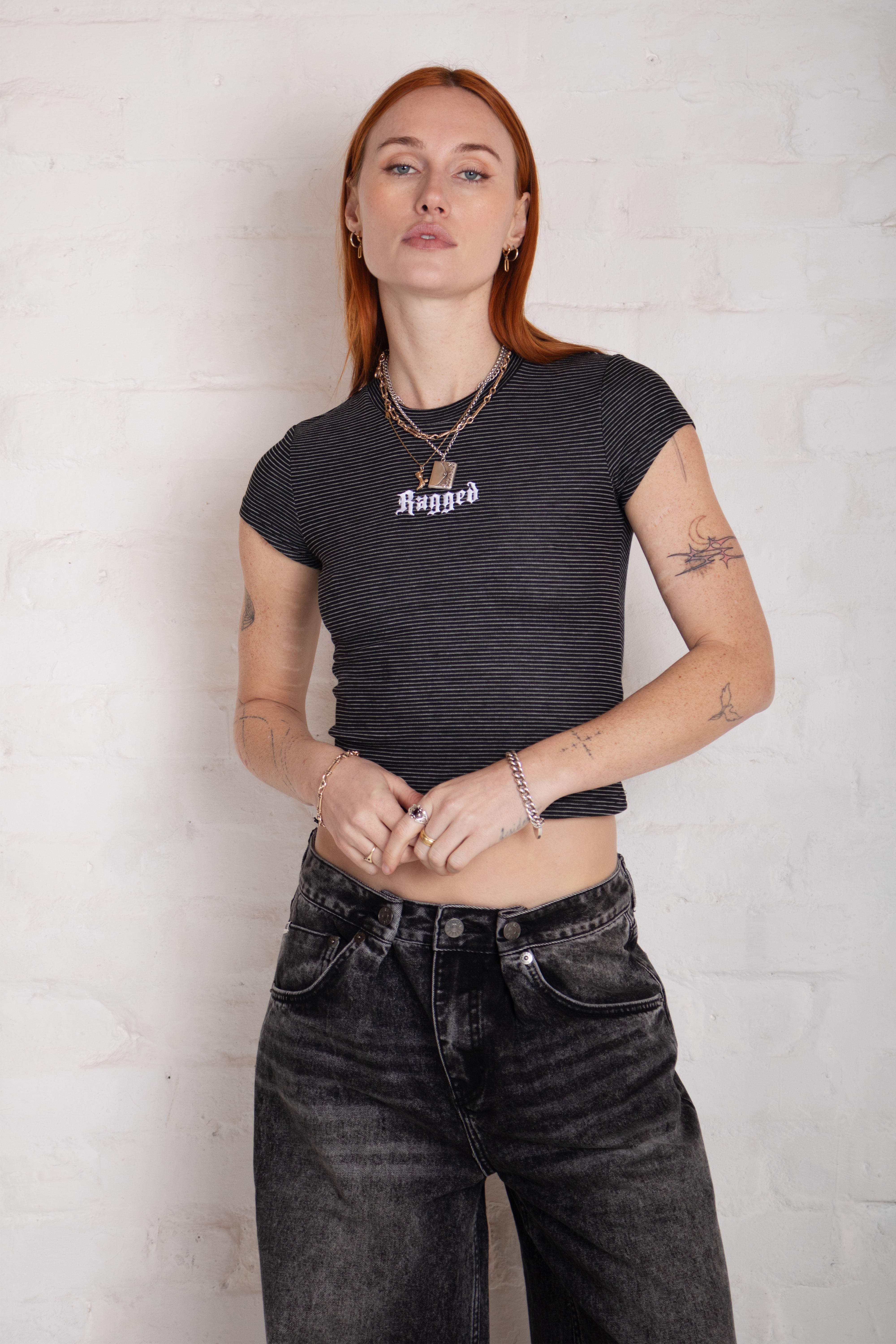 Stripe Logo Baby Tee