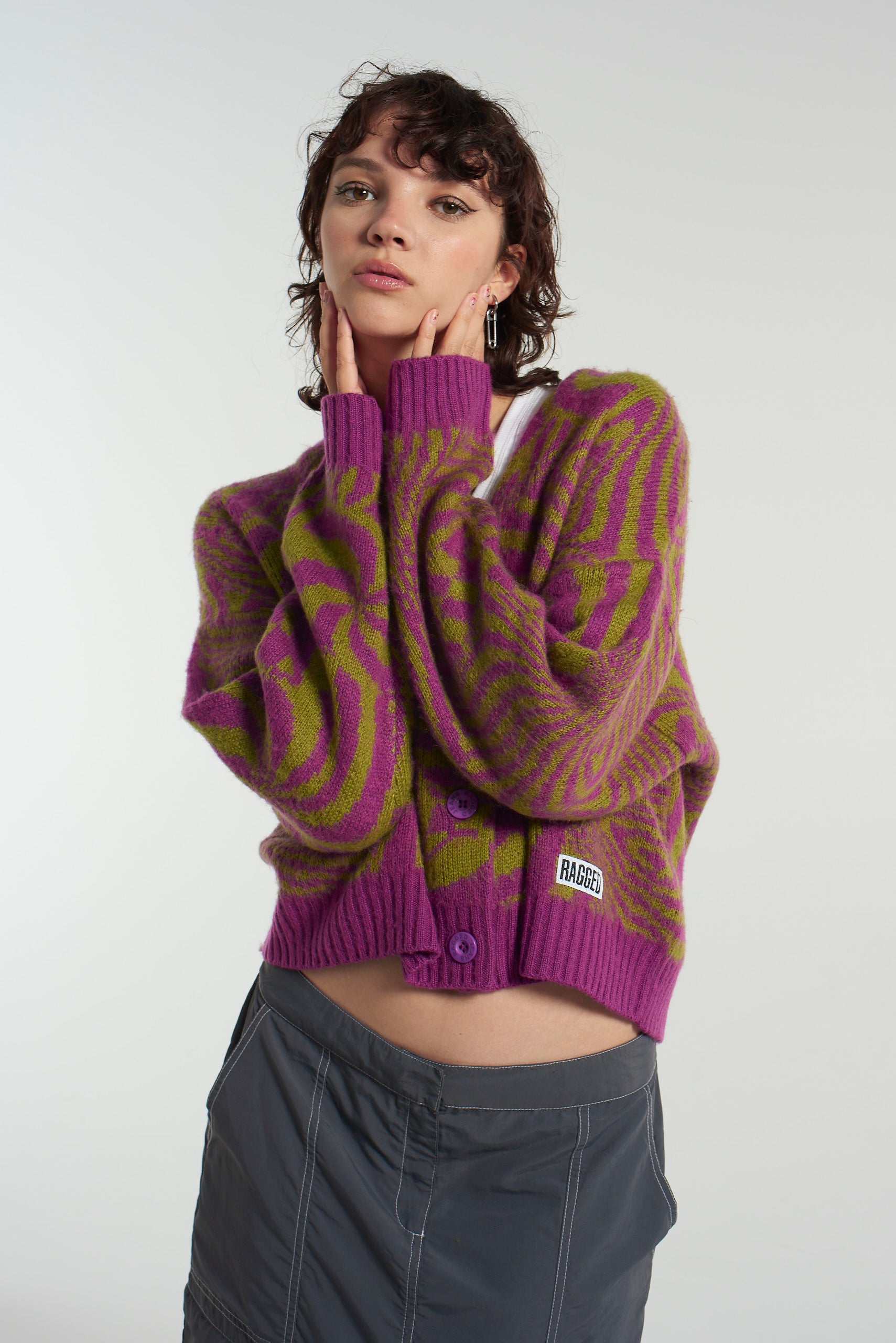 Abstract Trippy Print Cardigan 3 Abstract Trippy Print Cardigan