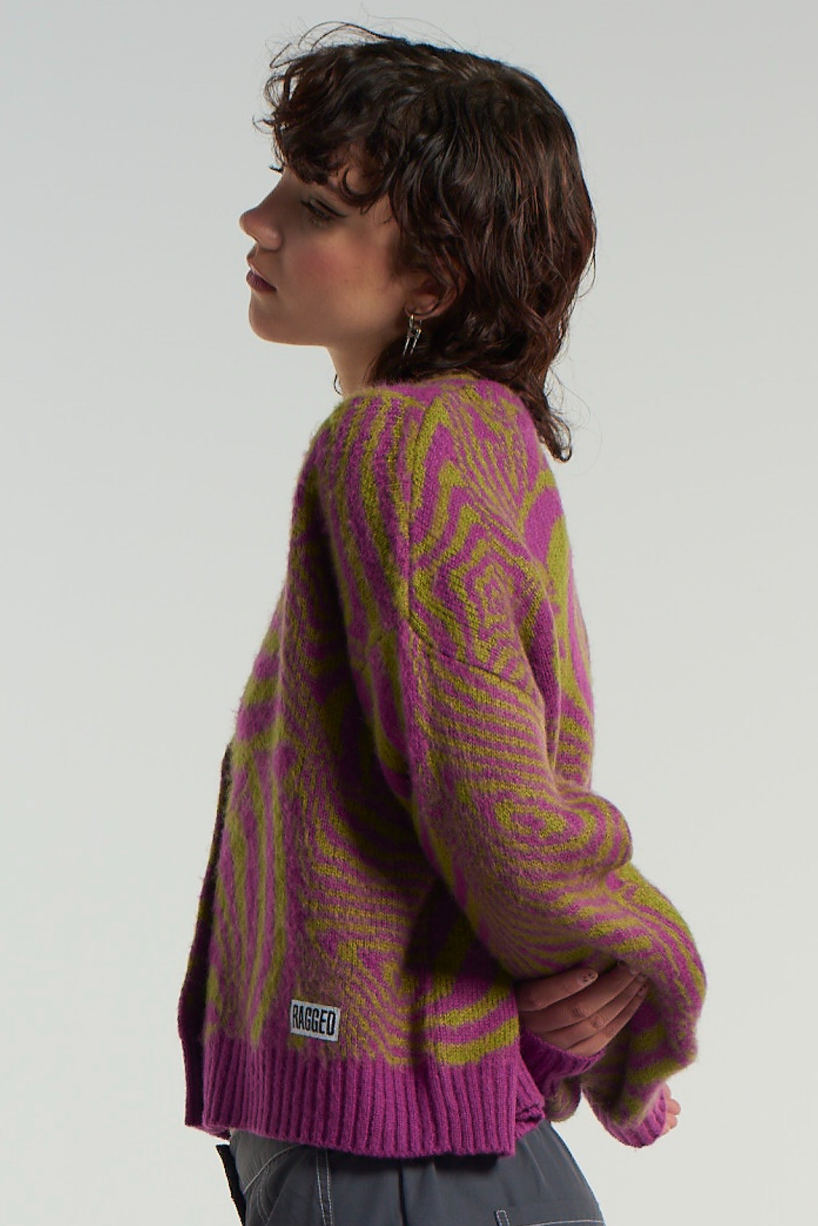 Abstract Trippy Print Cardigan 4 Abstract Trippy Print Cardigan