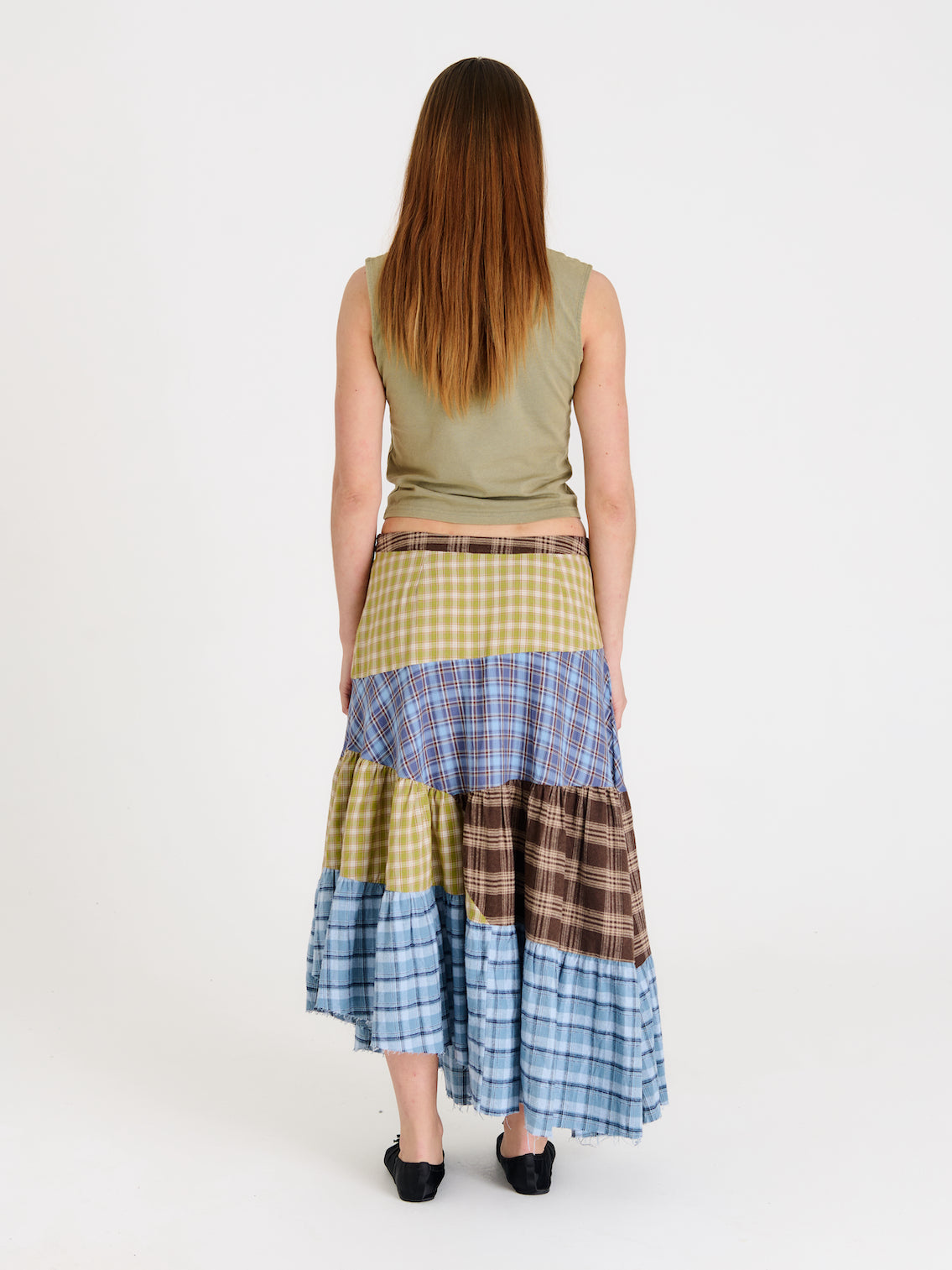 Pain Tartan Patchwork Maxi Skirt 6 Pain Tartan Patchwork Maxi Skirt