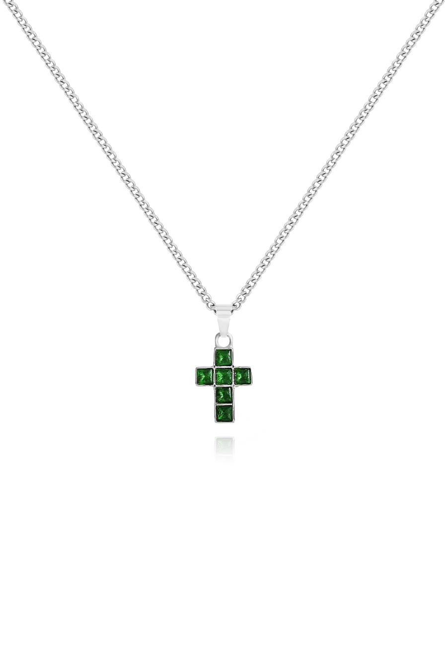 Cruz Necklace, Silver