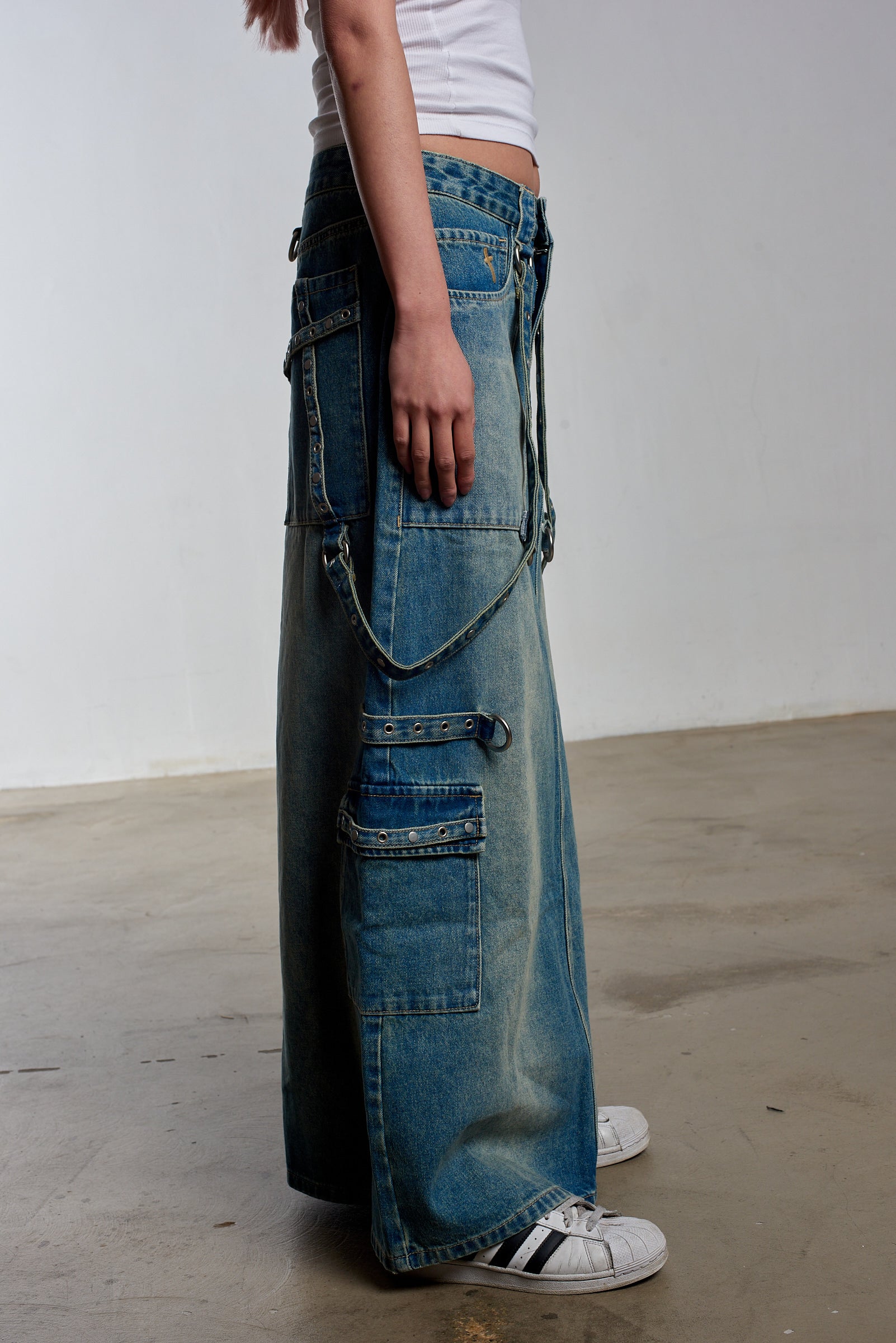 Bondage Denim Midi Skirt Blue 5 Bondage Denim Midi Skirt Blue