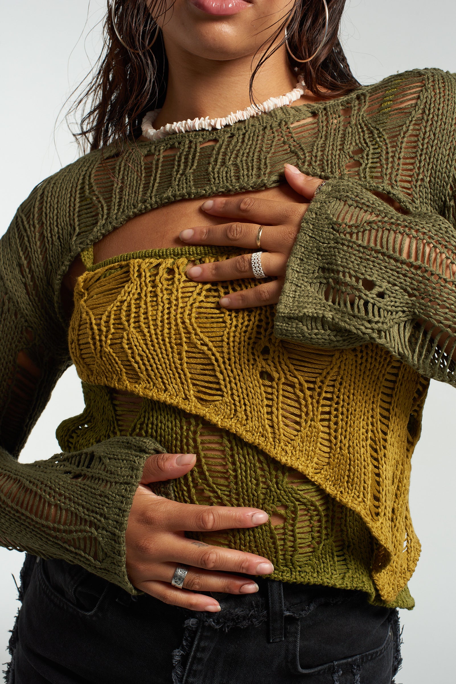 Ivy Layered Ladder Knit Top 4 Ivy Layered Ladder Knit Top