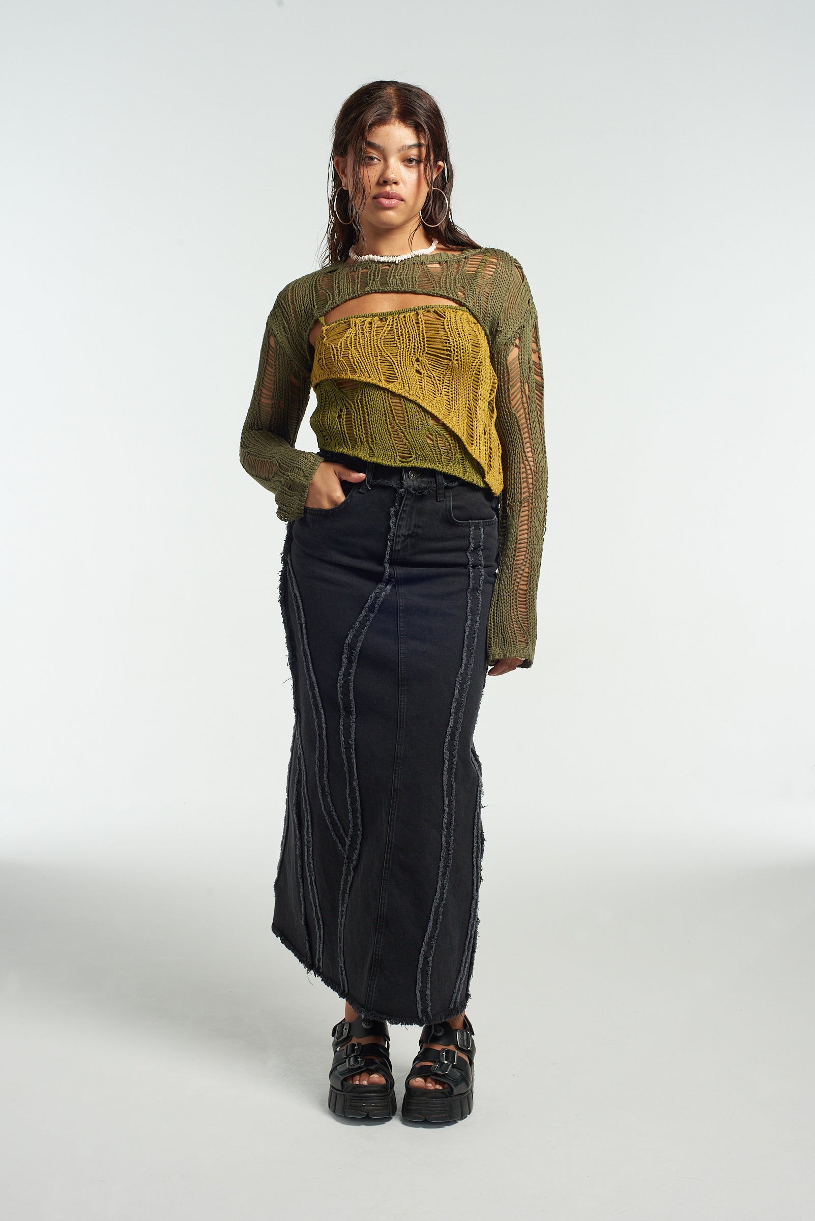 Ivy Layered Ladder Knit Top 5 Ivy Layered Ladder Knit Top
