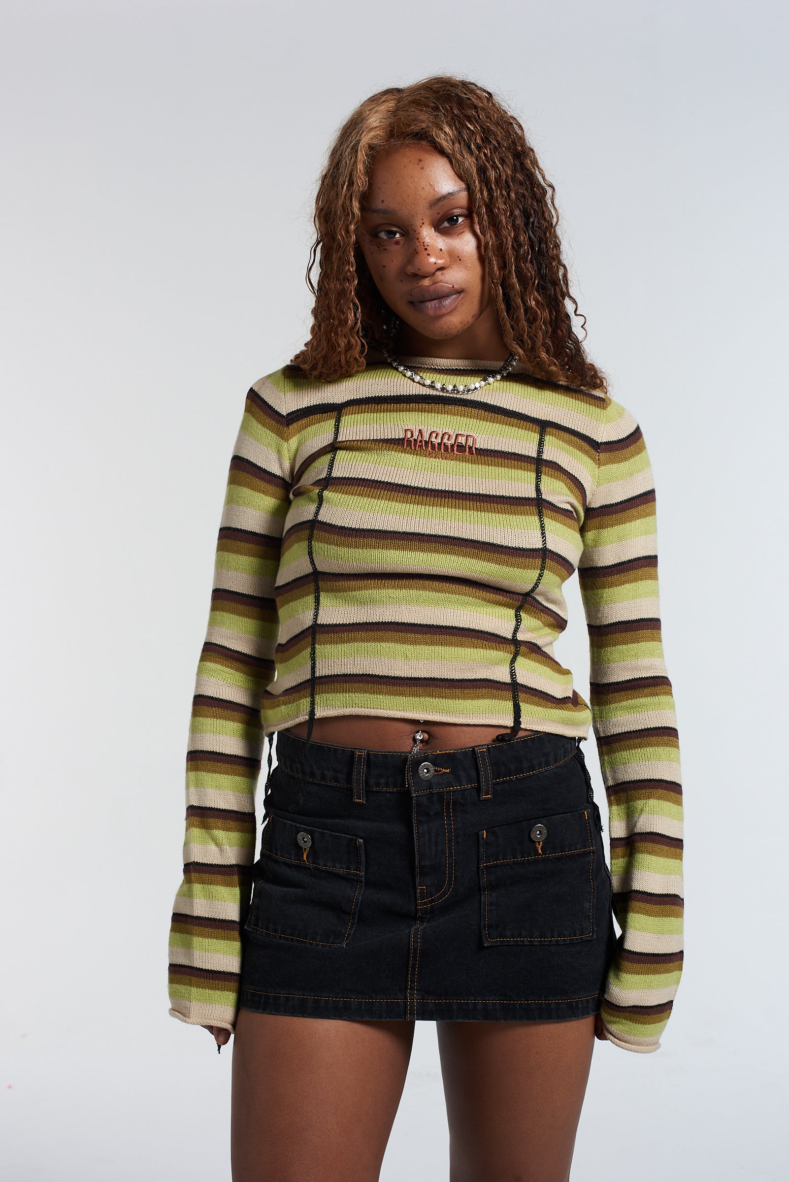 Anti Long Sleeve Stripe Top