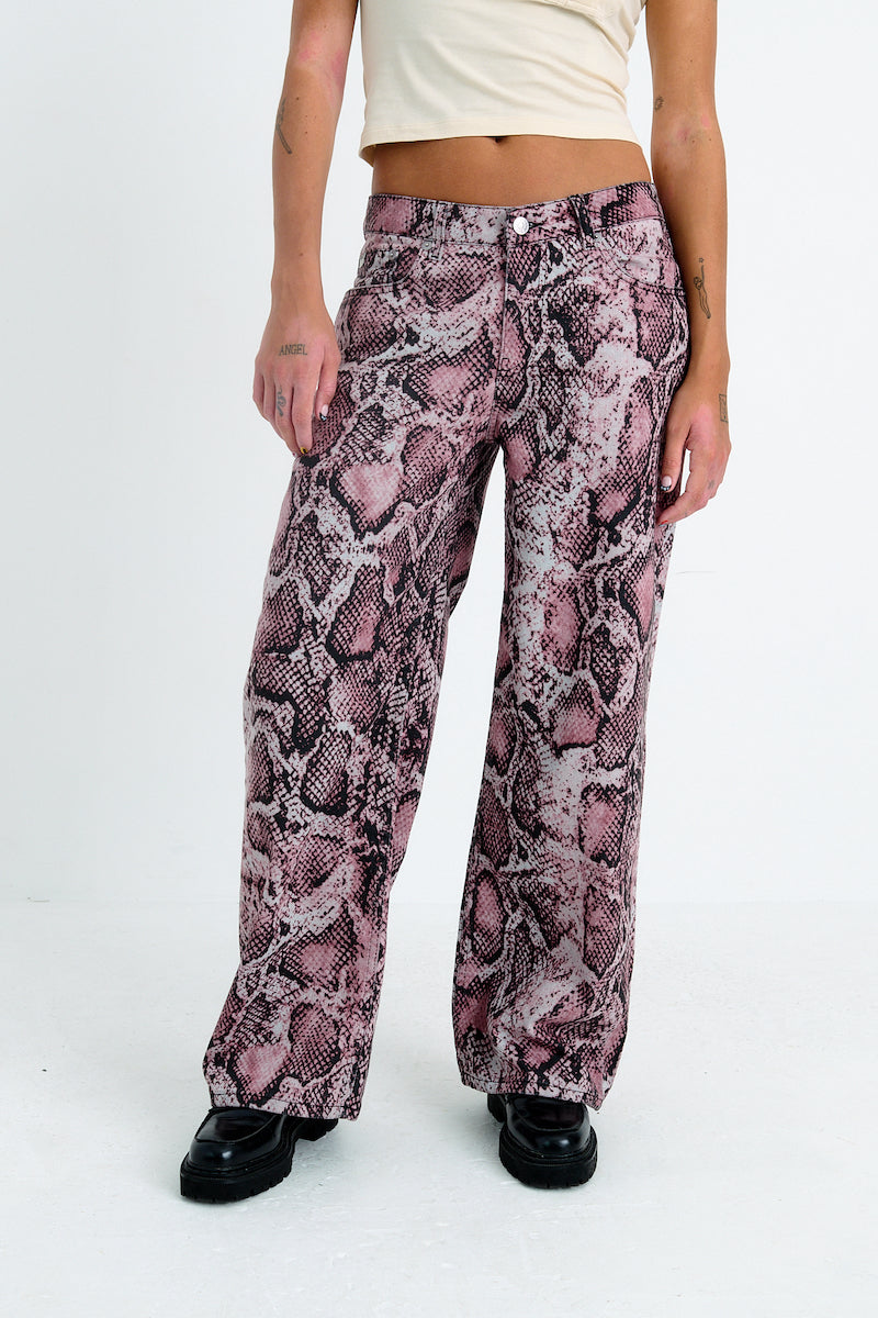 Pink Snake Release Jeans