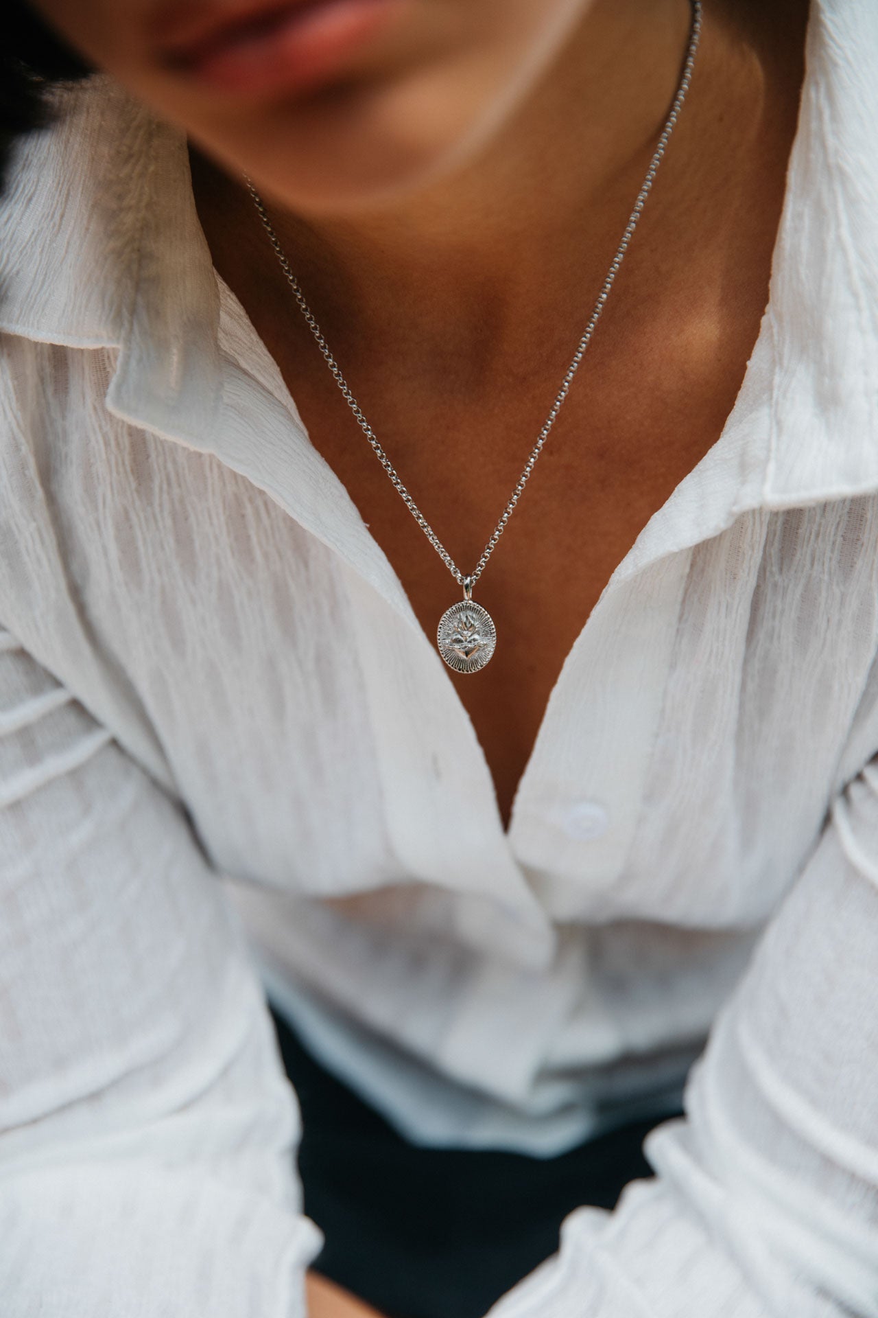 Lazare Necklace, Silver 3 Lazare Necklace, Silver