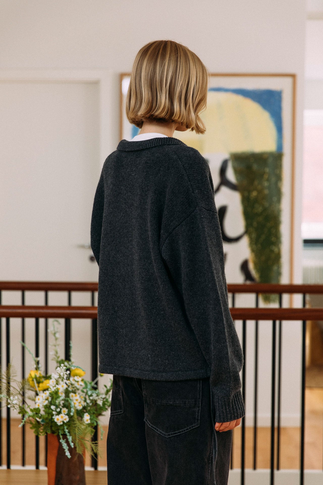 Amias Cardigan, Charcoal 7 Amias Cardigan, Charcoal