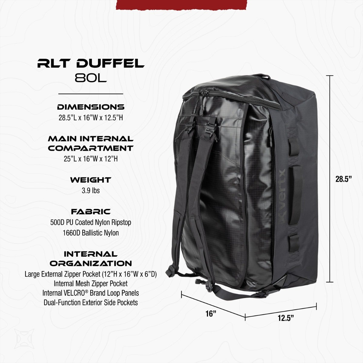 RLT 80L Duffel Bag 16 RLT 80L Duffel Bag
