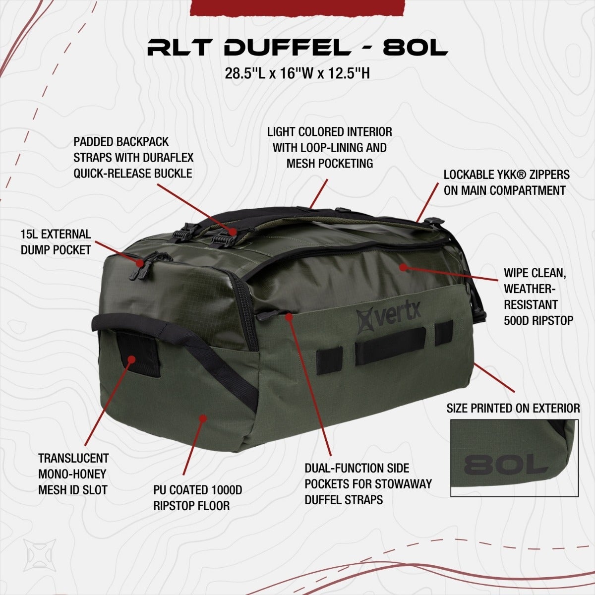 RLT 80L Duffel Bag 34 RLT 80L Duffel Bag