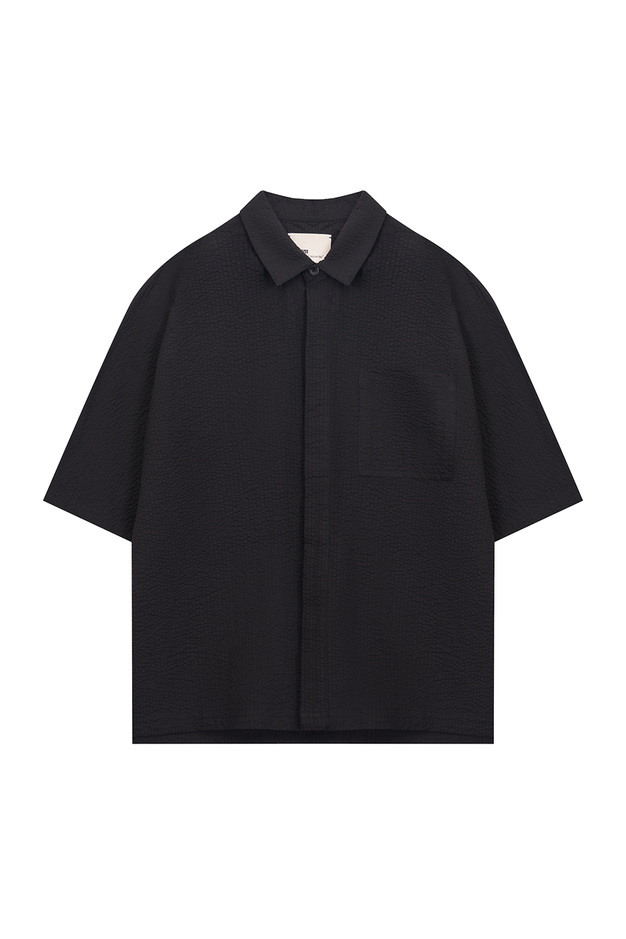 Archie Seersucker Shirt, Black