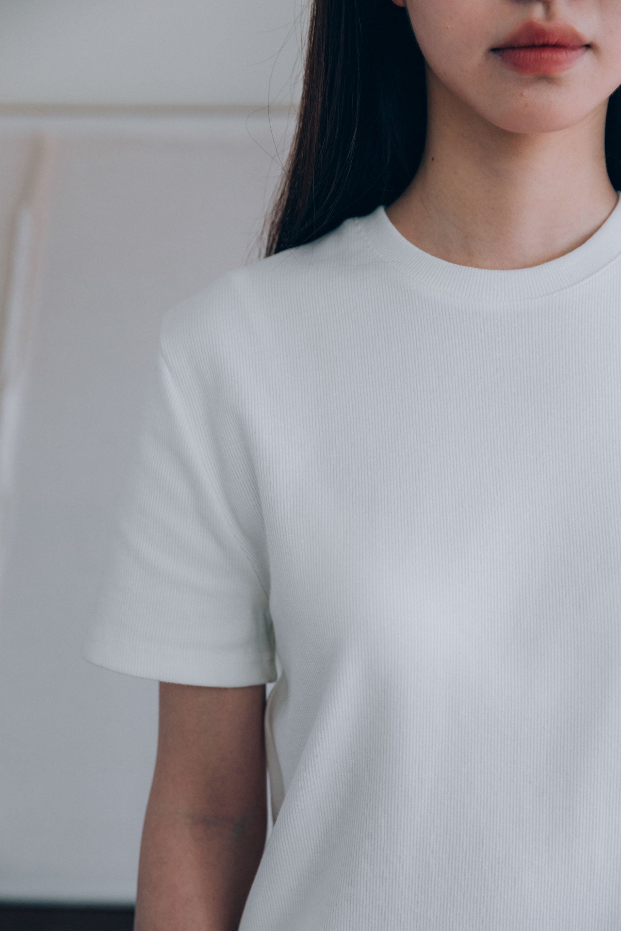 Bernard Ribbed T-Shirt, White 5 Bernard Ribbed T-Shirt, White