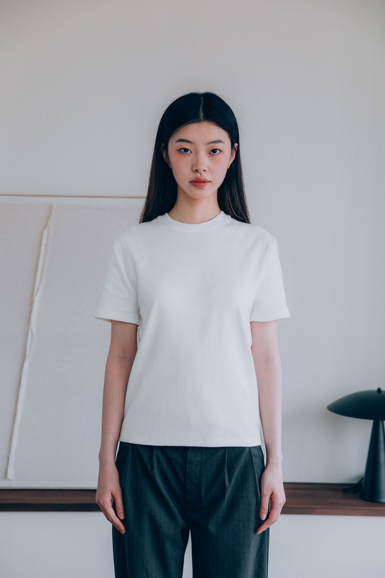 Bernard Ribbed T-Shirt, White 7 Bernard Ribbed T-Shirt, White