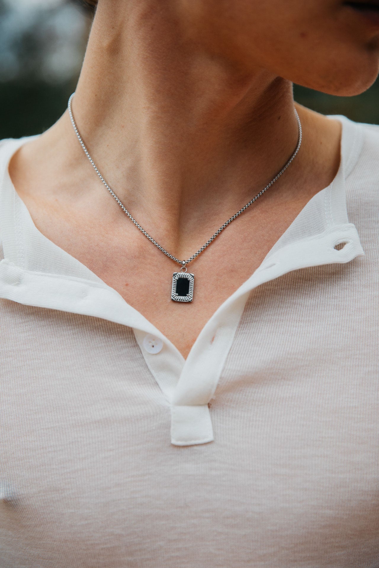 Dalton Necklace, Silver 3 Dalton Necklace, Silver