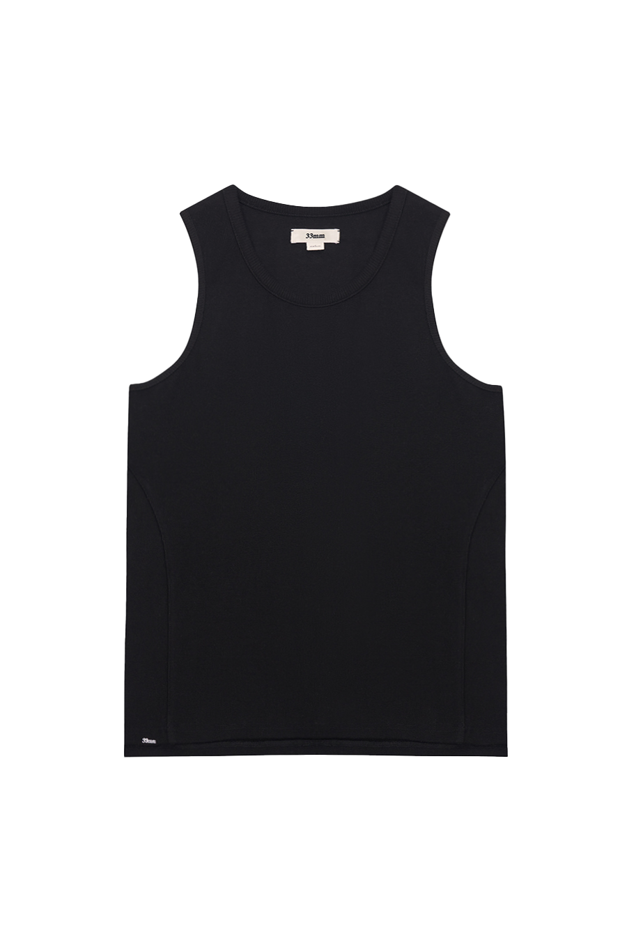 Gio Fitted Rib Tank, Black