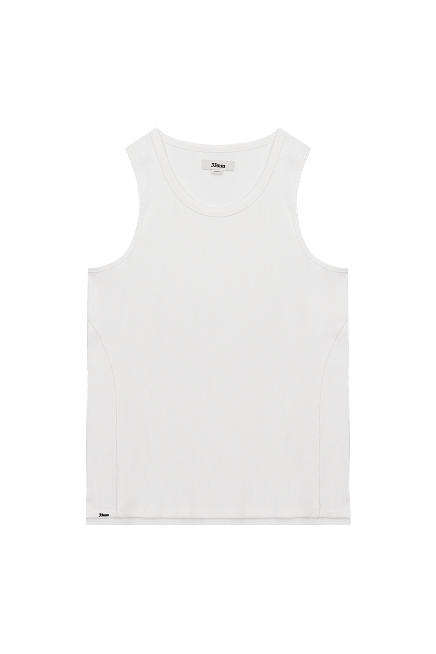 Gio Fitted Rib Tank, White
