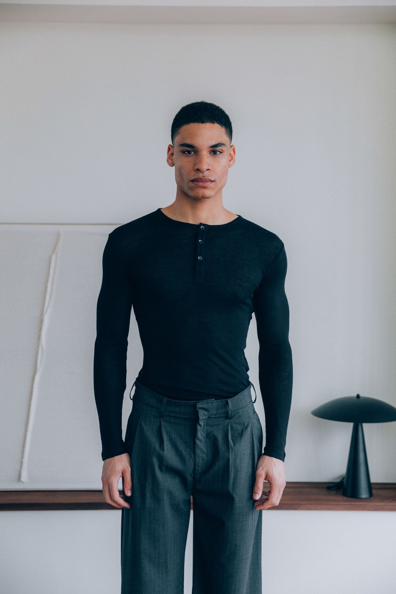 Hugh Tencel T-Shirt, Black 3 Hugh Tencel T-Shirt, Black