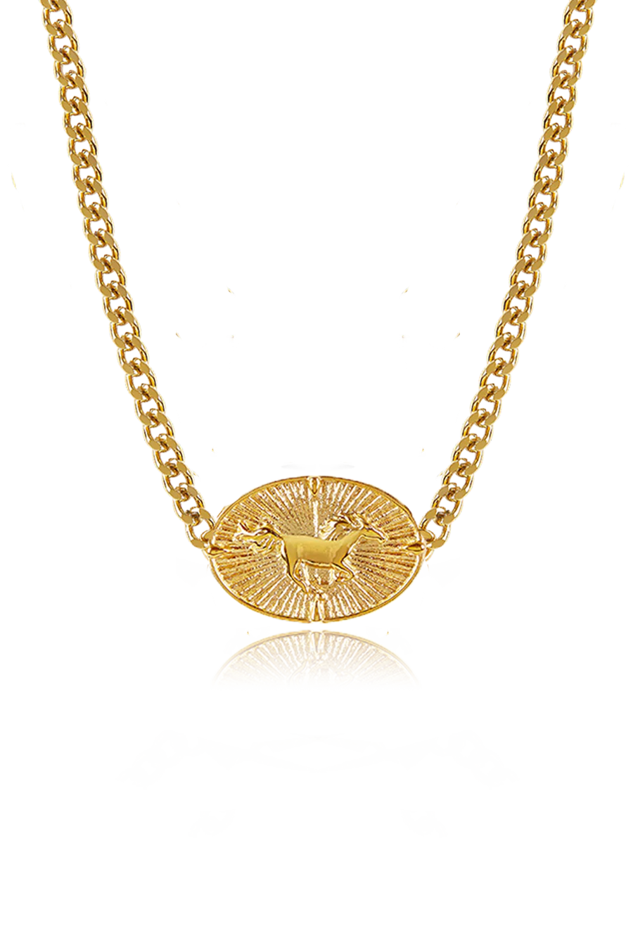 Bronco Necklace, Gold
