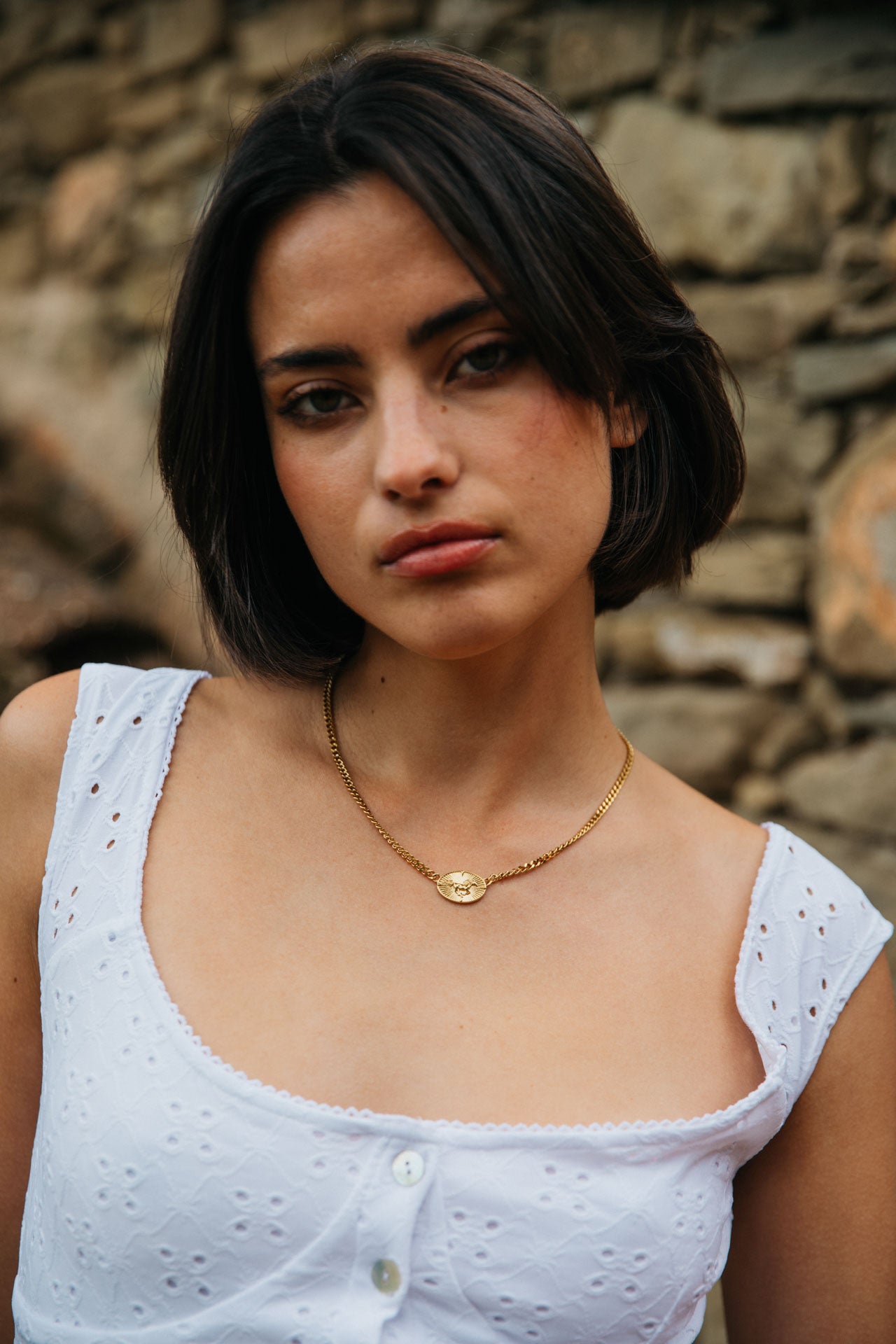 Bronco Necklace, Gold 3 Bronco Necklace, Gold