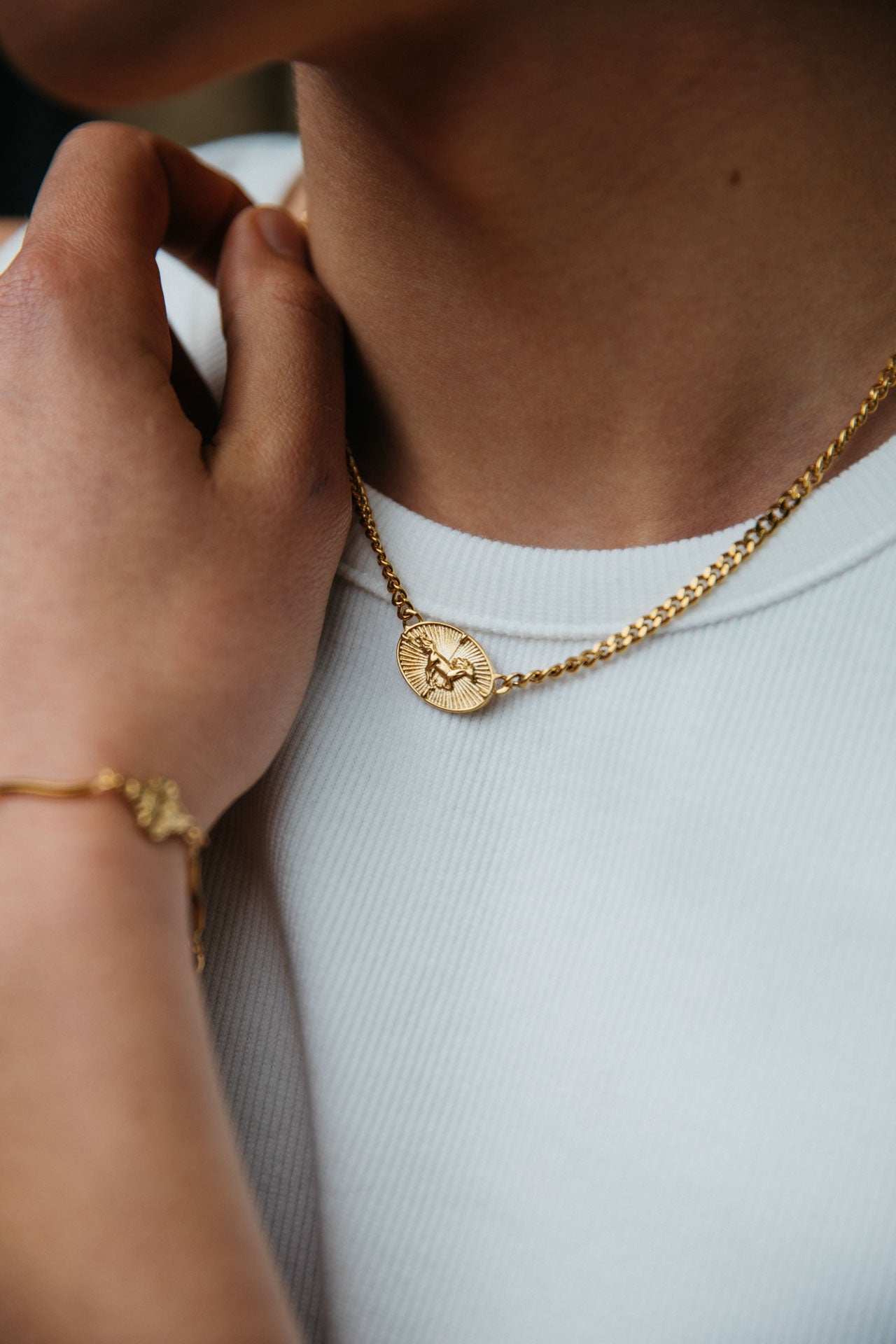 Bronco Necklace, Gold 5 Bronco Necklace, Gold