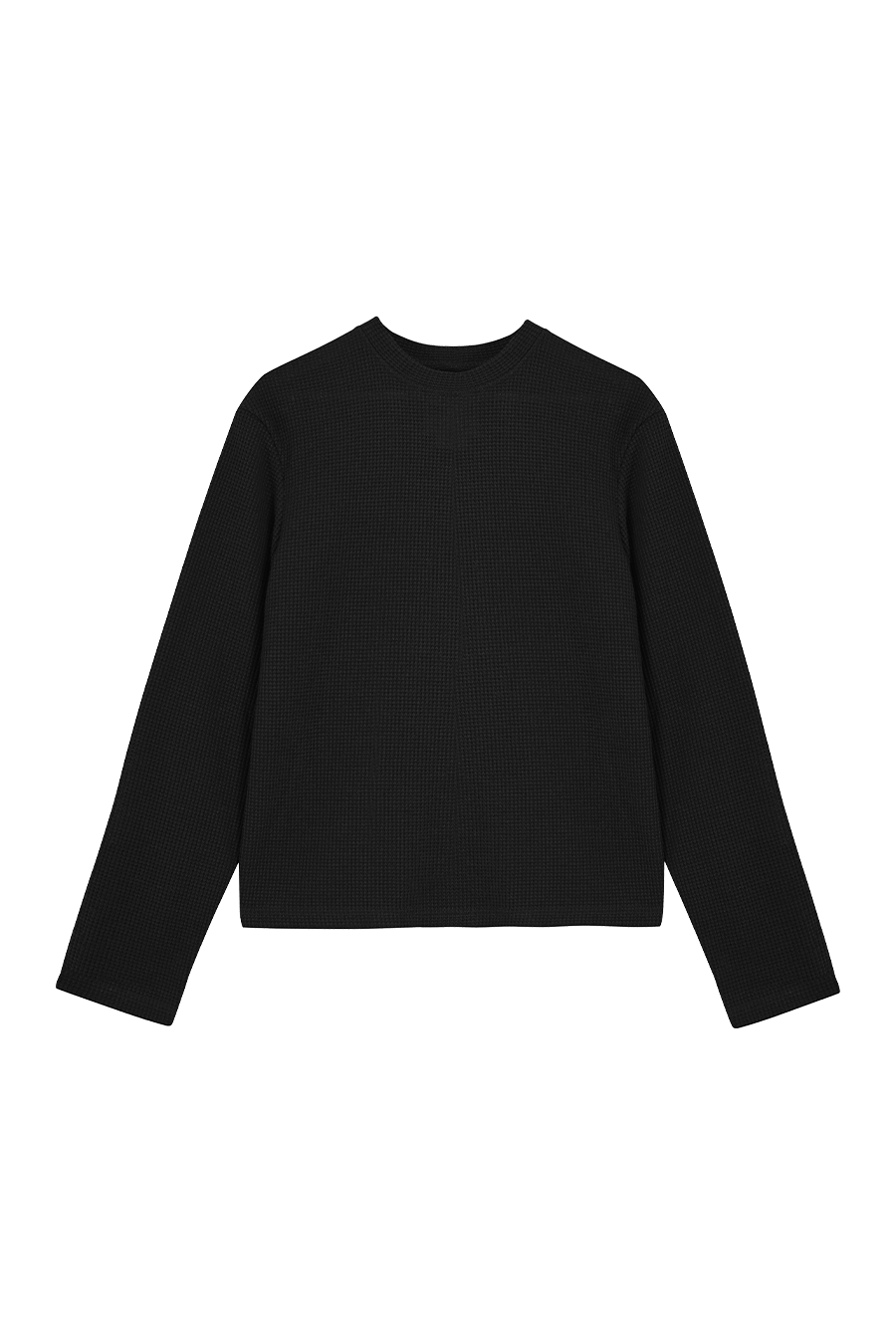 Micah Waffle Jumper, Black