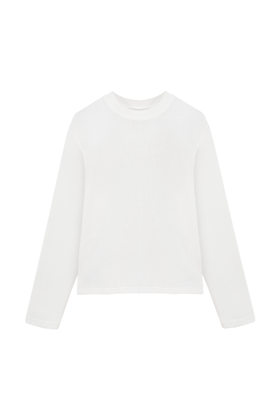 Micah Waffle Jumper, White